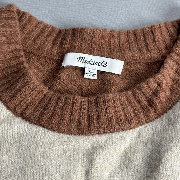 Madewell Colorblock Payton Pullover Sweater in Coziest Yarn XL Wool Blend - Picture 5 of 10